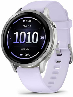 Смарт-годинник Garmin Venu 4 41mm Silver/Purple (010-03013-01)