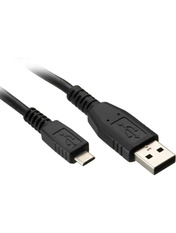 Кабель синхронізації PowerPlant USB to microUSB Black 0,5 0,5m Black (KD00AS1218)