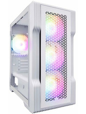 Корпус 1stPlayer T3-WH-4F1-W Midi-Tower White