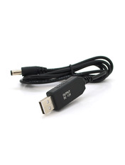 Кабель живлення Pino USB to DC 5.5*2.1mm 0,4m Black