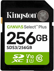 Карта пам'яті Kingston Canvas Select Plus 256 ГБ Ні Class 10 UHS-I SDXC 256GB Class 10 UHS-I