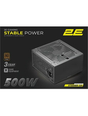 Блок живлення 2E Stable Power ATX активна 120mm 500 Чорний Ні 80 Plus Bronze 500W 80 Plus Bronze (2E-ST500BR-120)