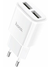 Мережевий зарядний пристрій Hoco C88A Type-C White (2 USB-A) 12W + кабель Type-C White 12 2 USB-A
