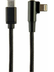Кабель синхронізації Cablexpert Type-C to Lightning Black Так 0,2 0,2m 90° Black (CC-USB2-CMLML-0.2M)