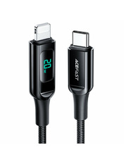 Кабель синхронізації ACEFAST C6-01 Type-C to Lightning 30W 1,2m Black (AFC6-01B)