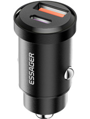 Автомобільний зарядний пристрій Essager Gyroscope 30W 1 USB-A + 1 USB-C Black Відсутній 1 USB-A + 1 USB-C Black (ECCAC-TL01)