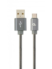Кабель синхронізації Cablexpert AMCM USB to Type-C Gray 1 1m Gray (CC-USB2S-AMCM-1M-BG)
