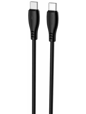 Кабель синхронізації Proove Simple Silicone Type-C to Type-C 60W 1m Black (CCSI60002201)