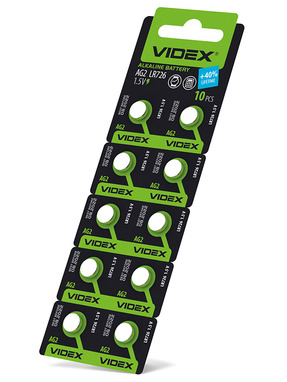 Батарейка Videx LR726/AG2 Alkaline 10шт (23422)