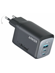 Мережевий зарядний пристрій Anker A26669 GaNPrime (1 USB-A + 2 USB-C) 67W Black (A2669313)