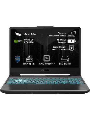 Ноутбук Asus TUF Gaming A15 FA506NCQ-HN062 (90NR0QE7-M003C0) Graphite Black