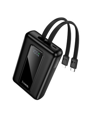 Павербанк Hoco J162A Full power with two cables 2xUSB-C + 1xUSB-A 22,5W 20000mAh Black