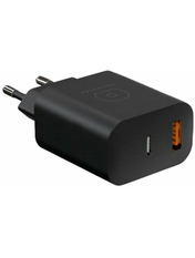 Мережевий зарядний пристрій WUW C172 (1 USB-A + 1 USB-C) 18W Black