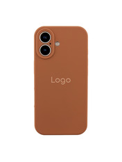 Чохол Silicone Case Full Size with Frame для Apple iPhone 17 Brown Brown (6938175024)
