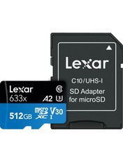 Карта пам'яті Lexar microSDXC 512GB Class 10 + SD-adapter 512 ГБ