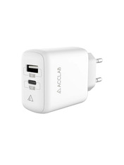 Мережевий зарядний пристрій ACCLAB AL-TC220 (1 USB-A + 1 USB-C) 20W White (1283126556494) Відсутній 1 USB-A + 1 USB-C 20 White