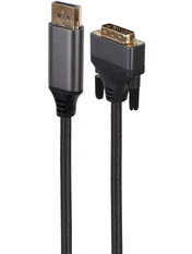 Кабель передачі відео Cablexpert CC-DPM-DVIM DisplayPort (M) to DVI (M) 1,8m Black (CC-DPM-DVIM-4K-6)