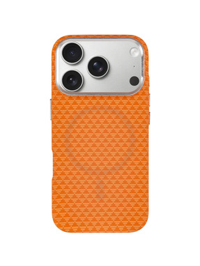 Чохол KVZV Triangular Pattern with Magnetic Fit для Apple iPhone 17 Pro Max Orange (6948201537)
