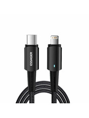 Кабель синхронізації Essager Type-C to Lightning 0,5m Black