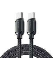 Кабель синхронізації Essager Jelly Bean Type-C to Type-C Black 1 Ні 100W 1m Black (EXCTT1-TD01-P)