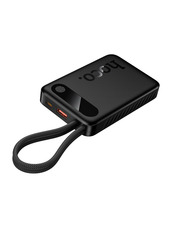 Павербанк Hoco J171 Edge with two cables 1xUSB-C + 1xUSB-A 22.5 10000 Black 22,5W 10000mAh Black