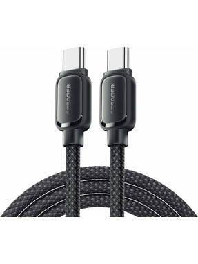 Кабель синхронізації Essager Jelly Bean Type-C to Type-C 100W 1m Black (EXCTT1-TD01-P)