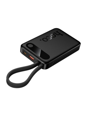 Павербанк Hoco J171 Edge with two cables 1xUSB-C + 1xUSB-A 22,5W 10000mAh Black