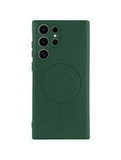 Чохол Silicone Cover Full Camera with MagFit для Samsung Galaxy S26 Ultra Dark Green