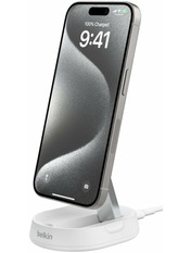Бездротовий зарядний пристрій Belkin BoostCharge Pro Magnetic Qi2 White 15 White (WIA008VFWH)