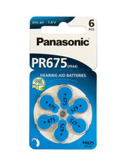 Батарейка Panasonic Zinc Air PR-675 Silver Oxide 6шт (PR-675H/6LB)
