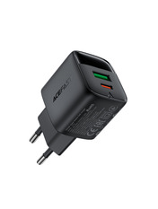 Мережевий зарядний пристрій ACEFAST A116 GaN Black 1 USB-A + 1 USB-C 35 Відсутній (1 USB-A + 1 USB-C) 35W Black (6974316284468)