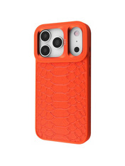 Чохол Kajsa Snake Pattern with Magnetic Ring для Apple iPhone 17 Pro Orange Orange (6915203948)