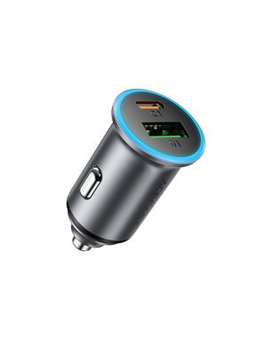 Автомобільний зарядний пристрій ACEFAST B15 65W 1 USB-A + 1 USB-C Metal Gray (6974316284963)