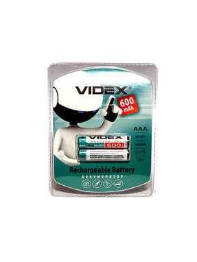 Акумуляторна батарейка Videx 23338 AA Ni-MH 600mAh 2шт (23338)