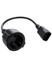 Кабель живлення Vinga CEE 7/7 to Schuko Black 0,35 Ні 0,35m (3x0.75mm²) Black (VPCC14S75C)
