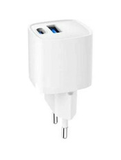 Мережевий зарядний пристрій Gembird TA-UC-PDQC20-W-01 (1 USB-A + 1 USB-C) 20W White (TA-UC-PDQC20-W-01)