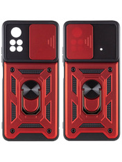 Чохол Camshield Serge Ring Magnet для Xiaomi Poco X4 Pro 5G Red
