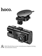 Автомобільний відеореєстратор Hoco DI60 3x Cam Black