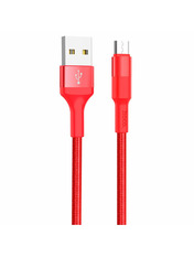 Кабель синхронізації Hoco X26 Xpress USB to microUSB 1m Red