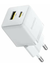 Мережевий зарядний пристрій Baseus Palm 1 USB-A + 1 USB-C 20 White Type-C to Type-C (1 USB-A + 1 USB-C) 20W + кабель Type-C to Type-C White (P10111608213-01)