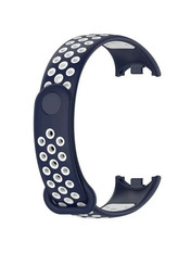 BeCover Vents Style Xiaomi Mi Smart Band 10 Blue/White (713632)