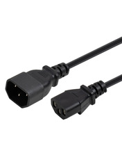 Кабель живлення Rezone C13 to C14 1,8m (3x0.75mm²) Black