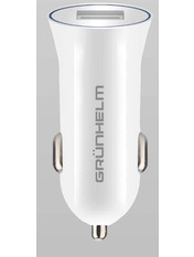 Автомобільний зарядний пристрій Grunhelm GCC-08 18W 1 USB-A White