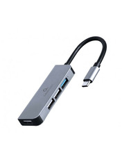 USB-хаб Cablexpert UHB-CM-U3P1U2P3-01 Type-C (1xUSB 3.1 + 3xUSB 2.0) Grey (UHB-CM-U3P1U2P3-01)