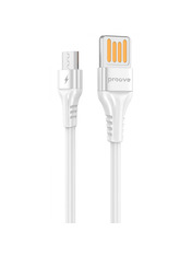 Кабель синхронізації Proove Double Way Silicone USB to microUSB White 20W 1m White (CCDS20001302)