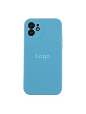Чохол Silicone Case Full Size with Frame для Apple iPhone 12 Azure Azure (6948107325)