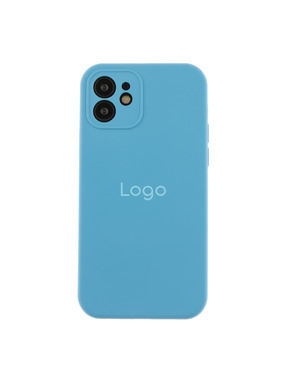 Чохол Silicone Case Full Size with Frame для Apple iPhone 12 Azure (6948107325)