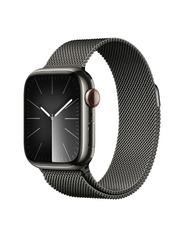 Смарт-годинник Apple Watch Series 9 Graphite 45mm Cellular Graphite Steel Case with Graphite Milanese Loop (MRMX3)