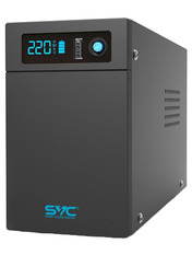 ДБЖ SVC VX LCD 1200LI (720W) LCD SCHUKO + IEC Black (VX-1200LiB)