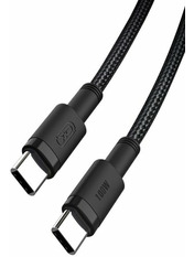 Кабель синхронізації XO NBQ199 High Power Braided Type-C to Type-C Black 1 Ні 100W 1m Black (NBQ199_С_Black)